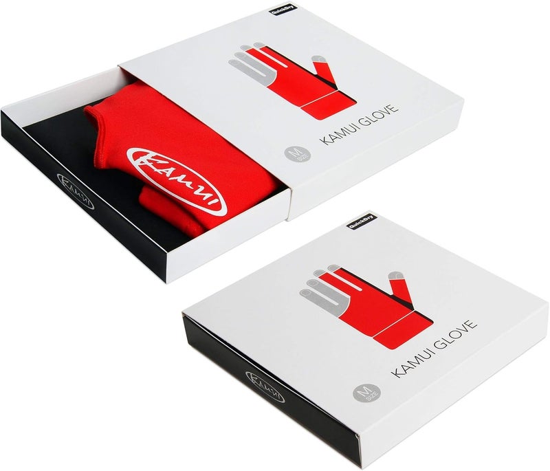 KAMUI Billiard GLOVE QuickDry, for LEFT Hand, Red (XL) - Image 3
